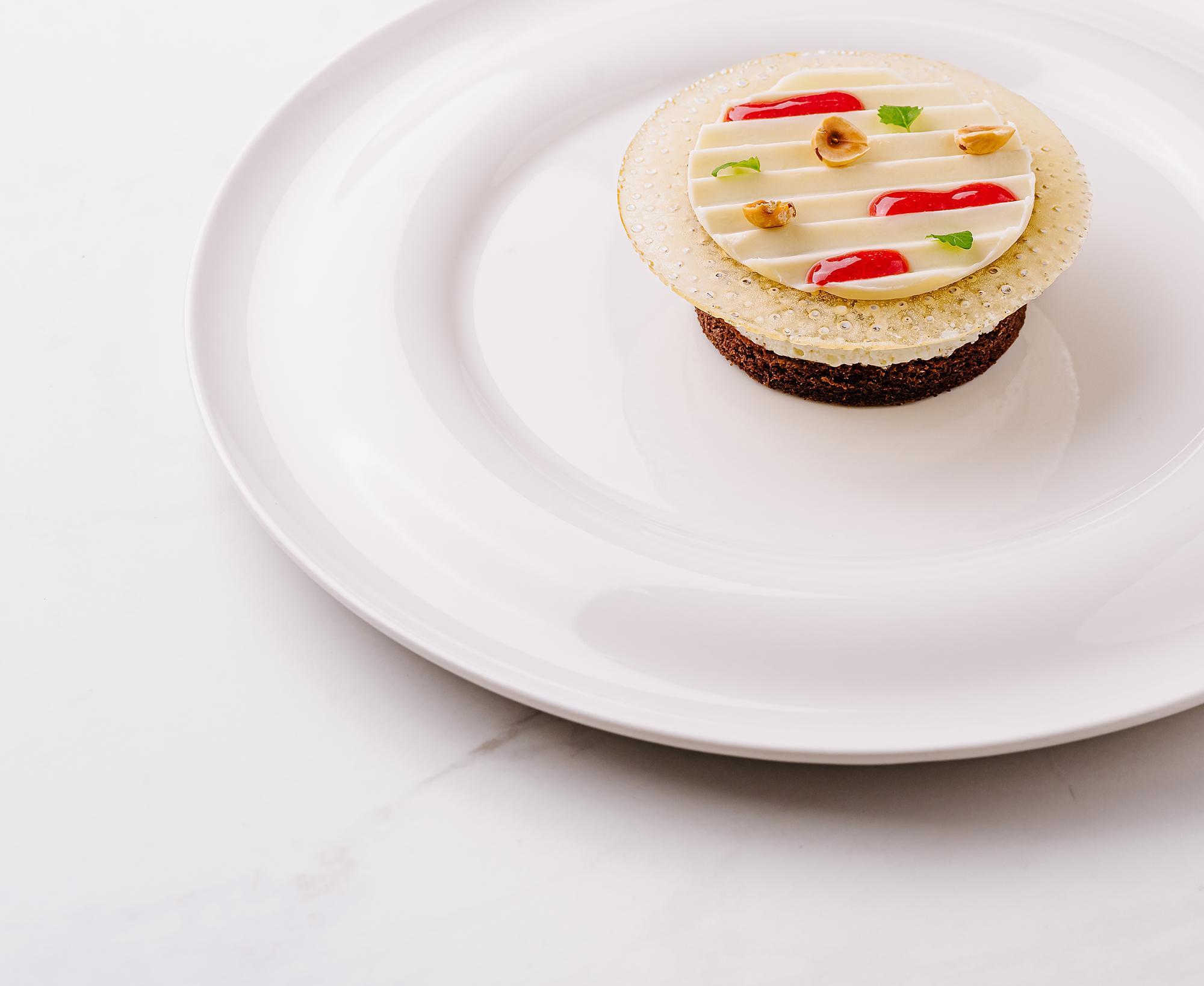 Finished dessert with plating detail